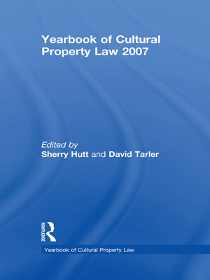 cover image of Yearbook of Cultural Property Law 2007